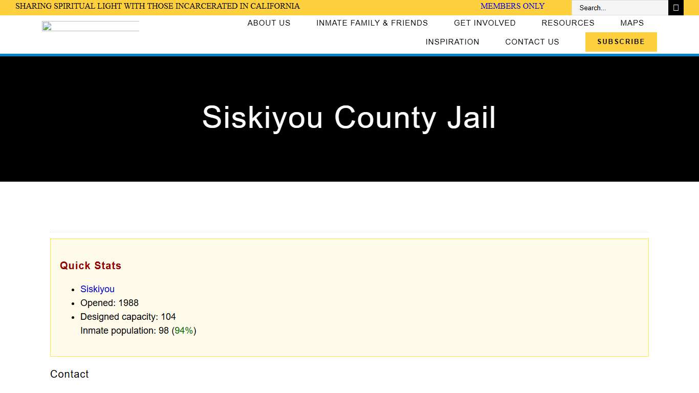 Siskiyou County Jail – Light in Prison